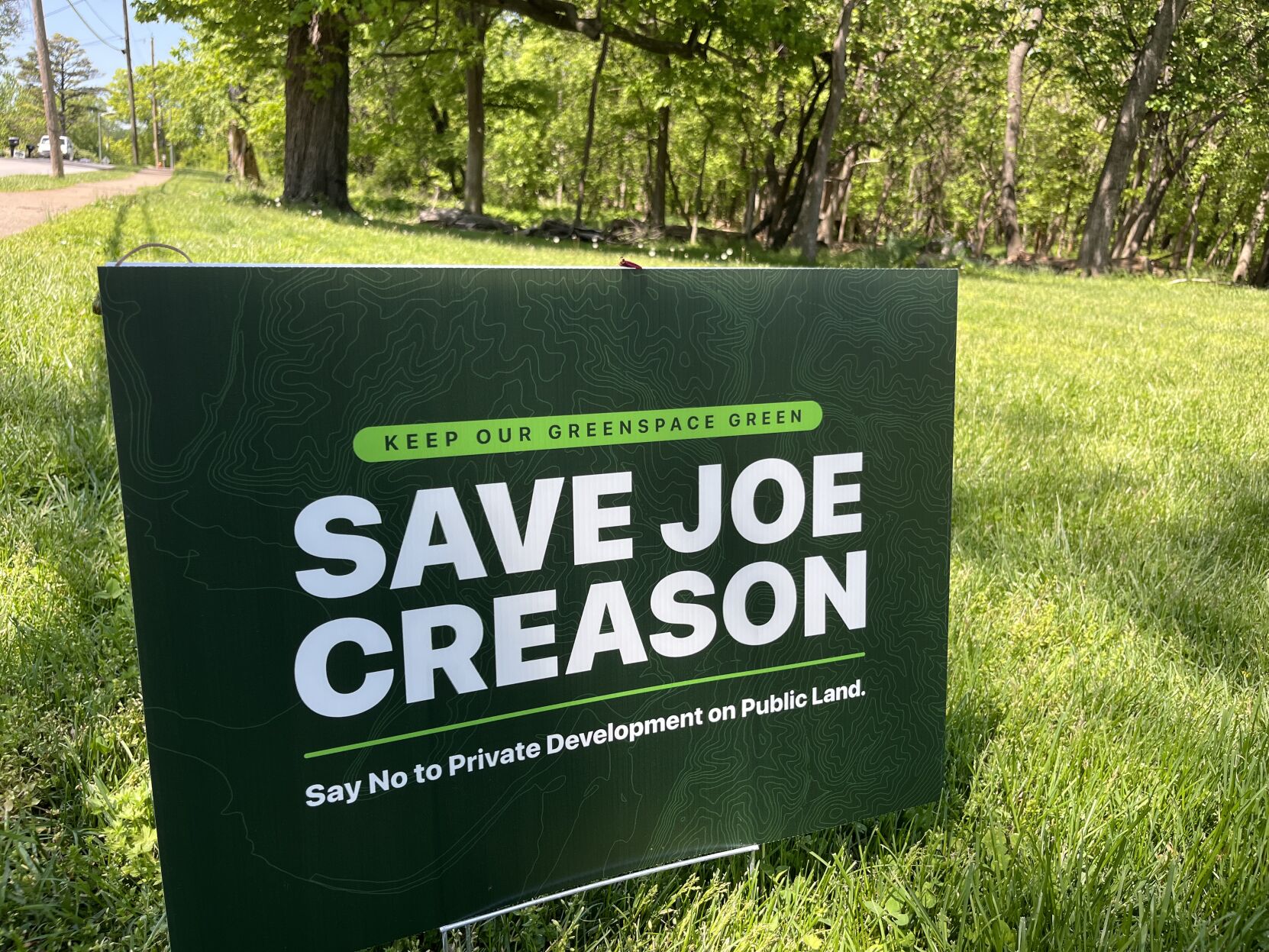 'Save Joe Creason' sign